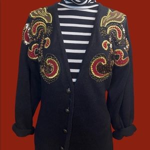 Vintage beads and sequins cardigan